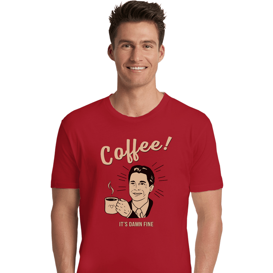 Shirts Premium Shirts, Unisex / Small / Red It's damn Fine Coffee