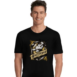 Shirts Premium Shirts, Unisex / Small / Black Hairy Pupper House Hufflepup