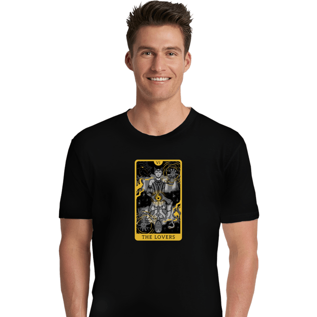 Shirts Premium Shirts, Unisex / Small / Black Tarot The Lovers