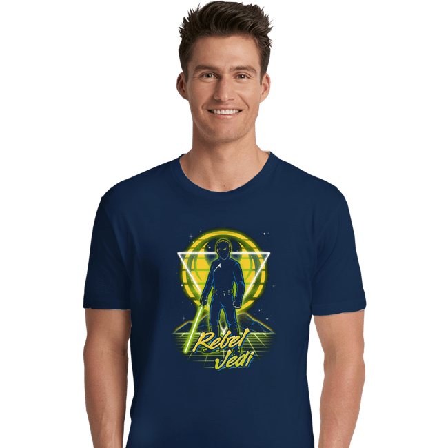 Shirts Premium Shirts, Unisex / Small / Navy Retro Rebel Jedi