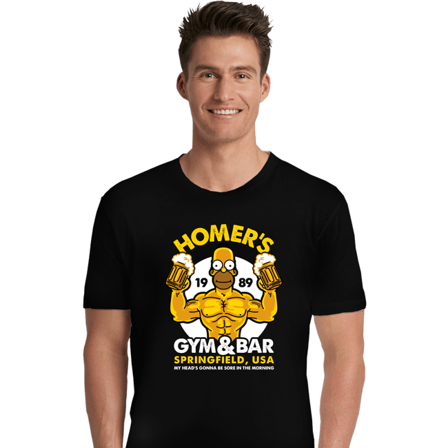 Shirts Premium Shirts, Unisex / Small / Black Homer's Gym