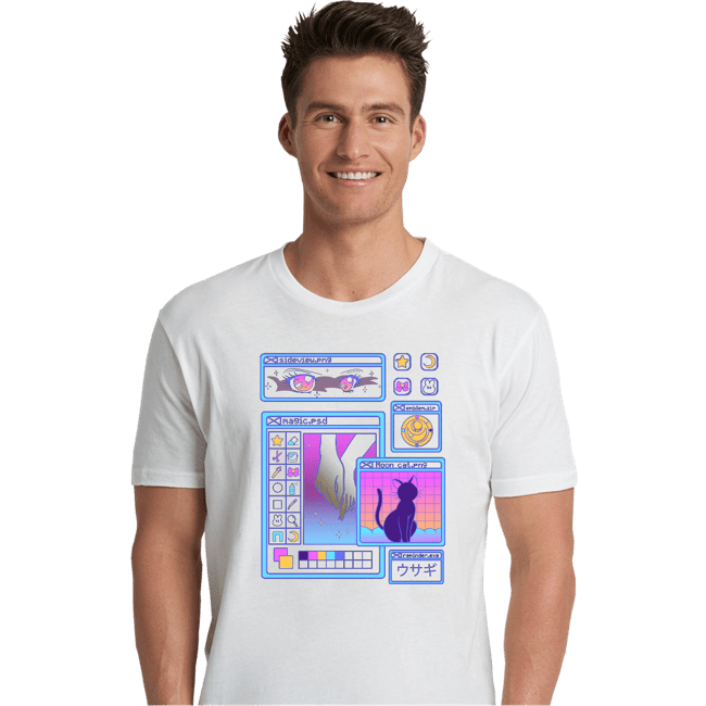 Daily_Deal_Shirts Premium Shirts, Unisex / Small / White Moon Aesthetic