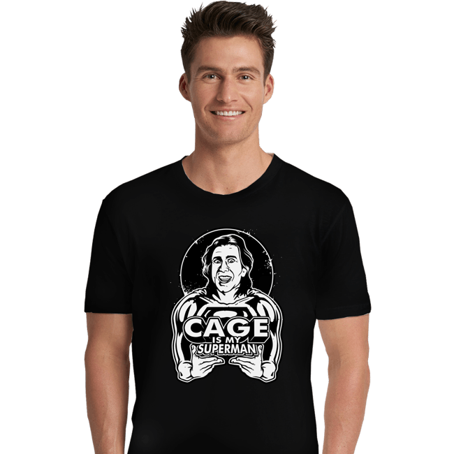 Daily_Deal_Shirts Premium Shirts, Unisex / Small / Black Cage Is My Superman