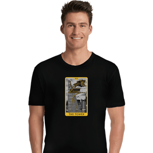 Shirts Premium Shirts, Unisex / Small / Black Tarot The Tower