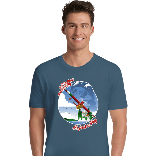 Shirts Premium Shirts, Unisex / Small / Indigo Blue A Pig That Doesn't Fly