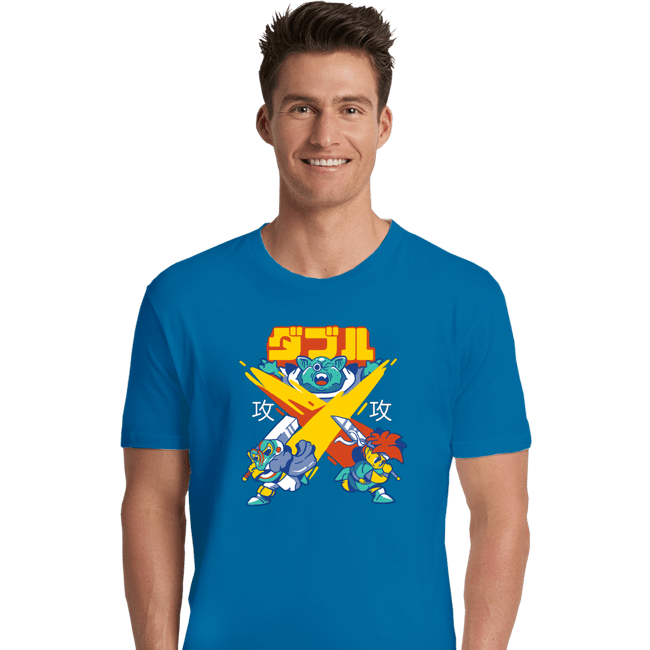 Shirts Premium Shirts, Unisex / Small / Sapphire X-Slash