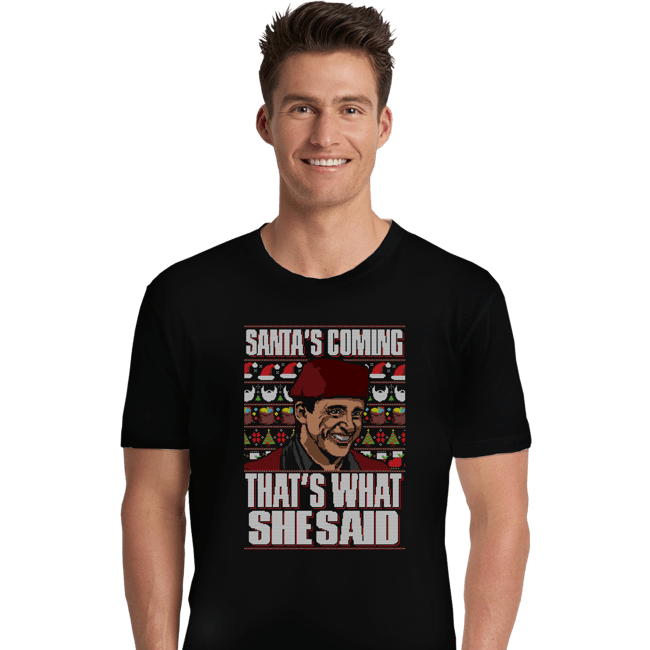 Shirts Premium Shirts, Unisex / Small / Black Santa's Coming