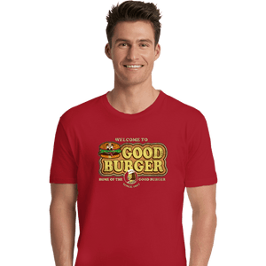 Daily_Deal_Shirts Premium Shirts, Unisex / Small / Red Welcome To Good Burger