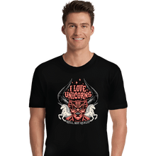 Load image into Gallery viewer, Daily_Deal_Shirts Premium Shirts, Unisex / Small / Black I Love Unicorns
