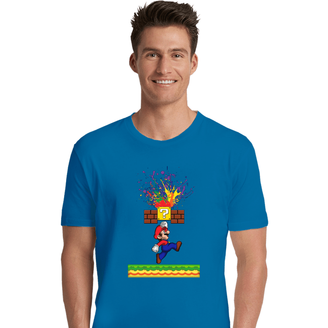 Shirts Premium Shirts, Unisex / Small / Sapphire Super Paint Splatter