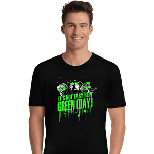 Shirts Premium Shirts, Unisex / Small / Black It's Not Easy Bein' Green