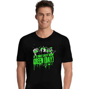 Shirts Premium Shirts, Unisex / Small / Black It's Not Easy Bein' Green