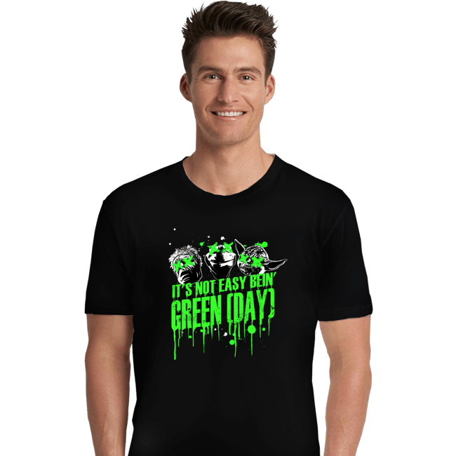 Shirts Premium Shirts, Unisex / Small / Black It's Not Easy Bein' Green