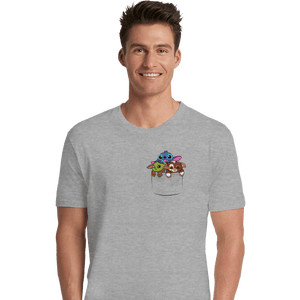 Shirts Premium Shirts, Unisex / Small / Sports Grey Kawaii Pocket