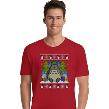 Load image into Gallery viewer, Secret_Shirts Premium Shirts, Unisex / Small / Red Festive Forest Fun
