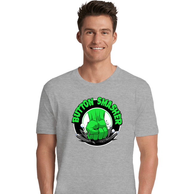 Shirts Premium Shirts, Unisex / Small / Sports Grey Button Smasher
