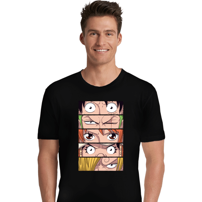Daily_Deal_Shirts Premium Shirts, Unisex / Small / Black Straw Hat Eyes
