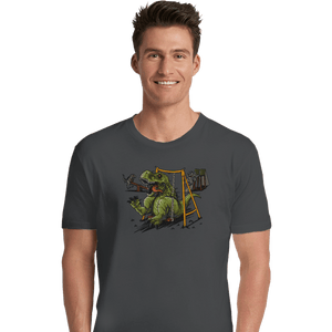Shirts Premium Shirts, Unisex / Small / Charcoal Jurassic Park