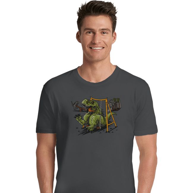 Shirts Premium Shirts, Unisex / Small / Charcoal Jurassic Park