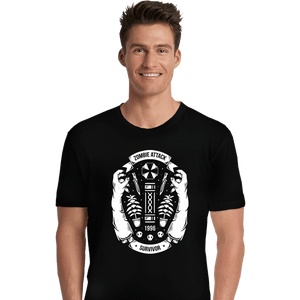 Shirts Premium Shirts, Unisex / Small / Black Zombie Attack Survivor