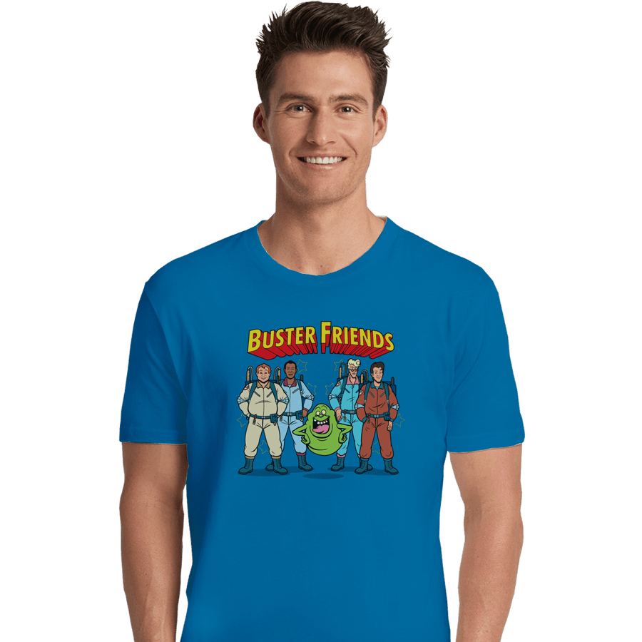 Shirts Premium Shirts, Unisex / Small / Sapphire Buster Friends
