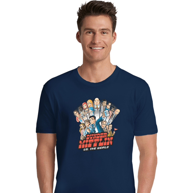 Daily_Deal_Shirts Premium Shirts, Unisex / Small / Navy Dunder Mifflin VS. The World
