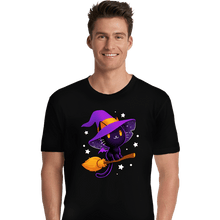 Load image into Gallery viewer, Secret_Shirts Premium Shirts, Unisex / Small / Black Witch Cat
