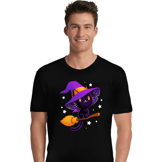 Secret_Shirts Premium Shirts, Unisex / Small / Black Witch Cat