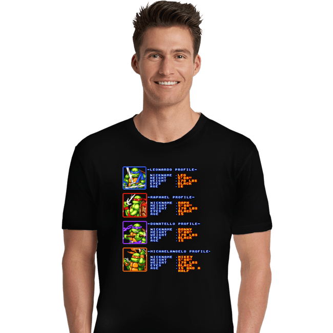 Secret_Shirts Premium Shirts, Unisex / Small / Black TMNT Profiles