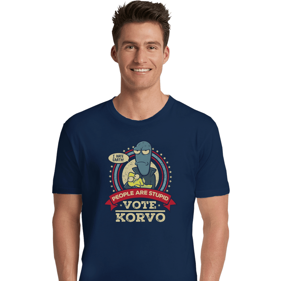 Shirts Premium Shirts, Unisex / Small / Navy Vote Korvo