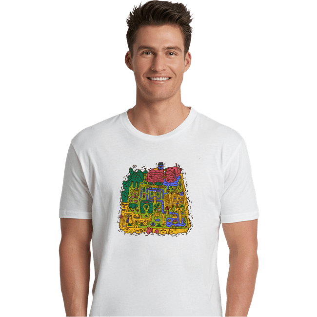 Secret_Shirts Premium Shirts, Unisex / Small / White Light World Map