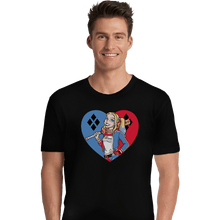 Load image into Gallery viewer, Shirts Premium Shirts, Unisex / Small / Black Harlequin Heart
