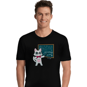 Shirts Premium Shirts, Unisex / Small / Black Scientist Cat