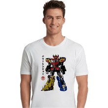 Load image into Gallery viewer, Daily_Deal_Shirts Premium Shirts, Unisex / Small / White Mighty Morphin Megazord Sumi-e
