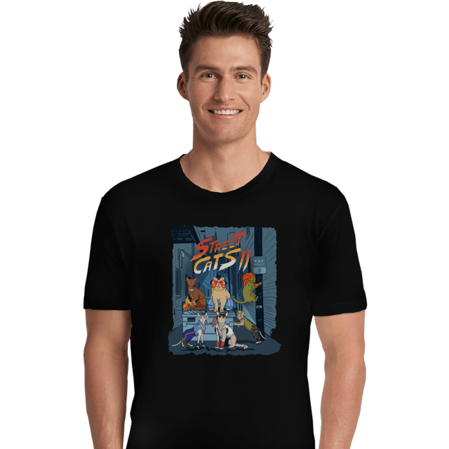 Shirts Premium Shirts, Unisex / Small / Black Street Cats II