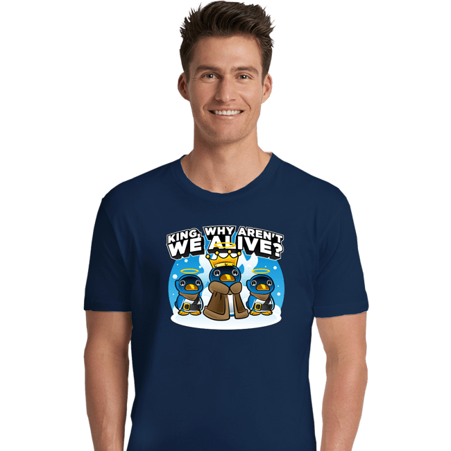Daily_Deal_Shirts Premium Shirts, Unisex / Small / Navy Penguin King