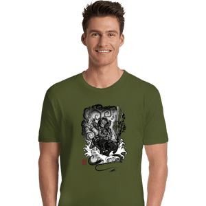Shirts Premium Shirts, Unisex / Small / Military Green The Hunter And The Demon
