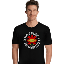 Load image into Gallery viewer, Shirts Premium Shirts, Unisex / Small / Black Red Hot Fire Flowers

