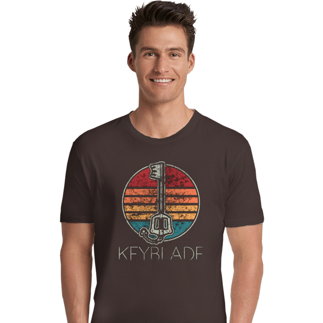 Shirts Premium Shirts, Unisex / Small / Dark Chocolate Retro Keyblade
