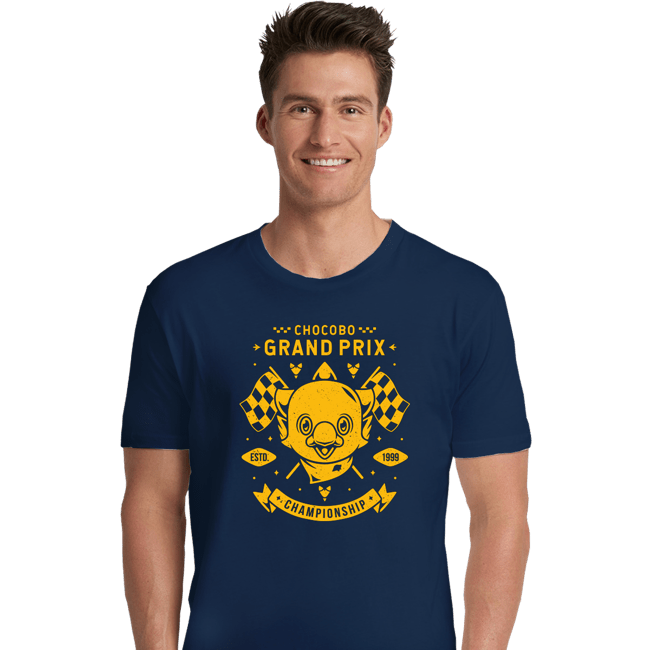 Shirts Premium Shirts, Unisex / Small / Navy Chocobo Grand Prix