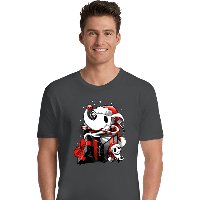 Daily_Deal_Shirts Premium Shirts, Unisex / Small / Charcoal Christmas Ghost Dog