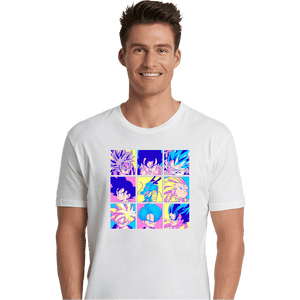 Shirts Premium Shirts, Unisex / Small / White Saiyan Colors