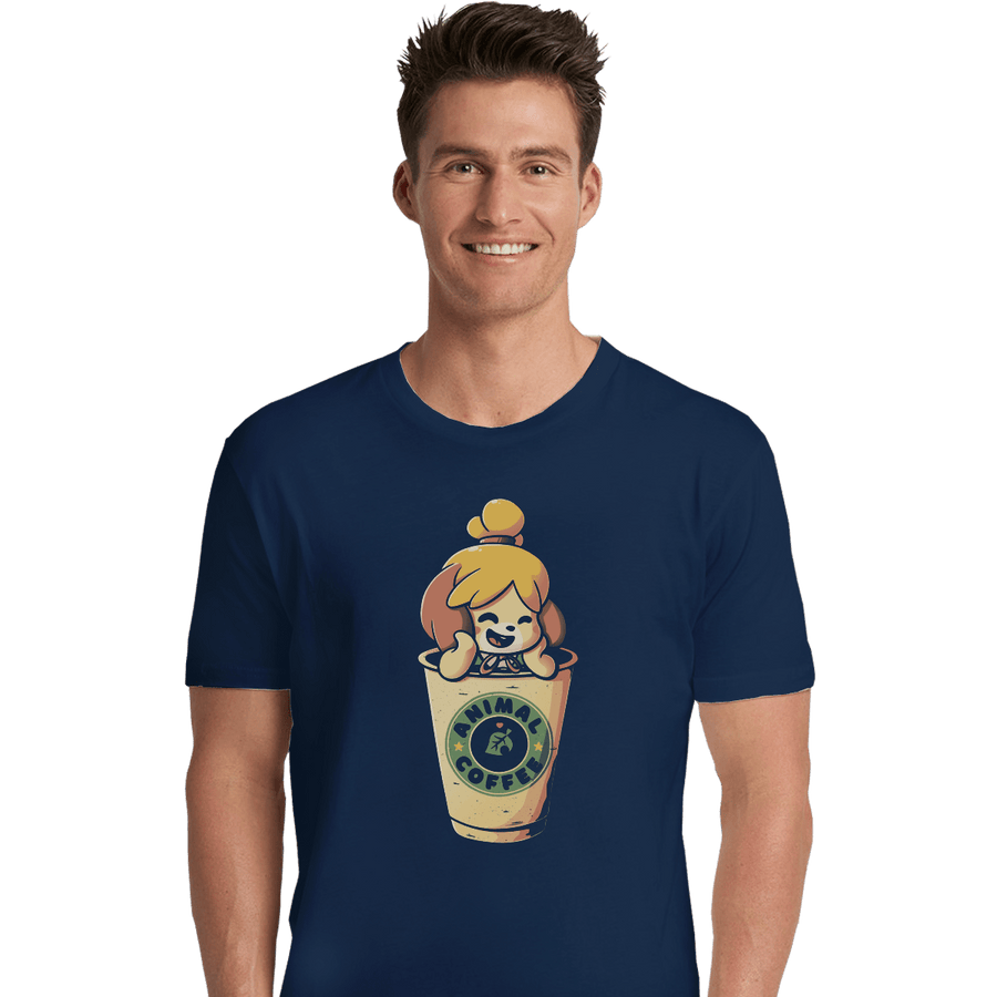 Shirts Premium Shirts, Unisex / Small / Navy Animal Coffee