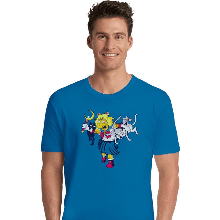 Shirts Premium Shirts, Unisex / Small / Sapphire Moon Cat Lady