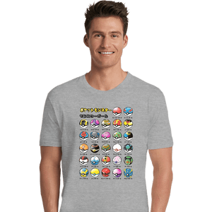 Secret_Shirts Premium Shirts, Unisex / Small / Sports Grey Pokeball Types