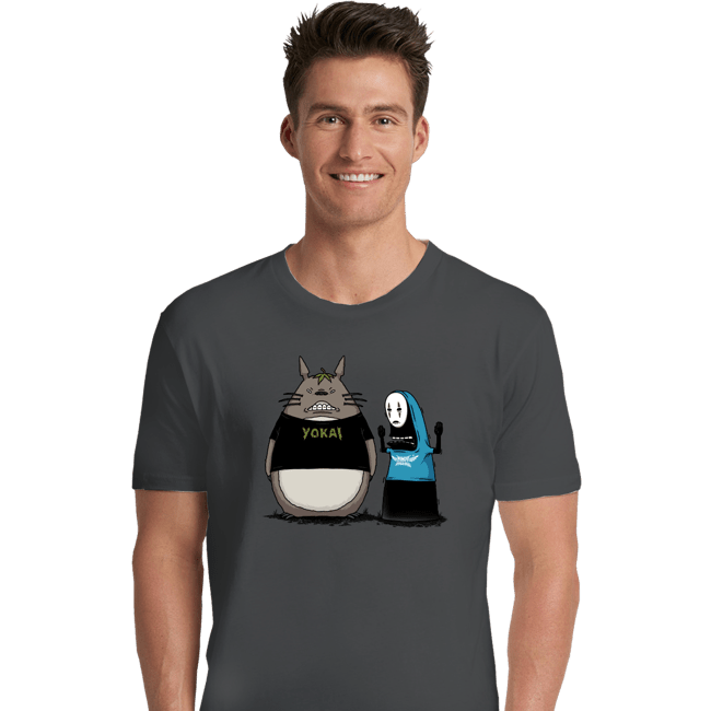 Shirts Premium Shirts, Unisex / Small / Charcoal Anime Sucks