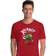 Load image into Gallery viewer, Shirts Premium Shirts, Unisex / Small / Red Banjoist Frog
