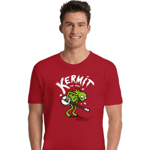 Shirts Premium Shirts, Unisex / Small / Red Banjoist Frog