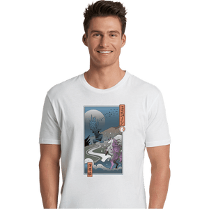 Daily_Deal_Shirts Premium Shirts, Unisex / Small / White Unicorn Ukiyo-e