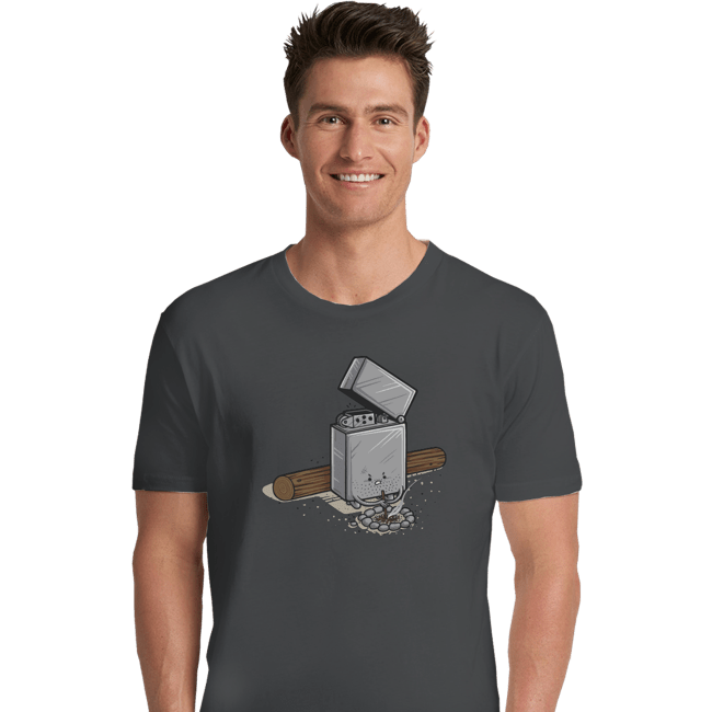 Shirts Premium Shirts, Unisex / Small / Charcoal Out Of Fuel